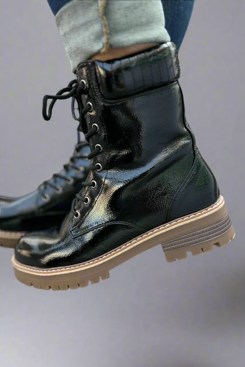 Pierre Combat Boots - Black