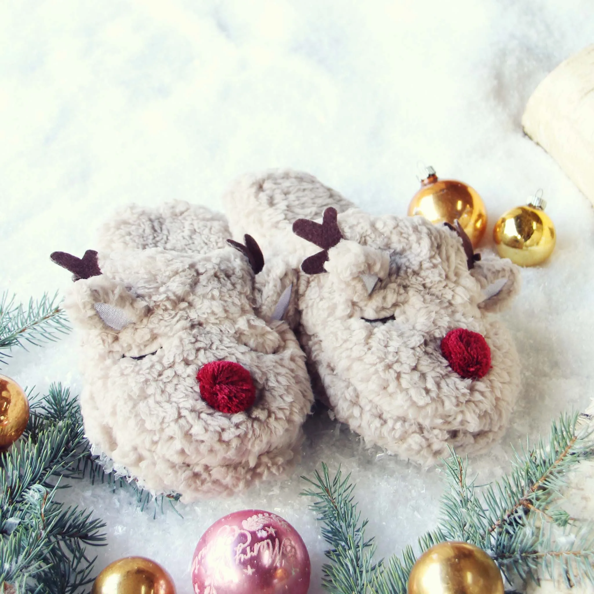 Sleepy Reindeer Slippers