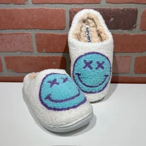 Slipper - Smiley Cross Eyes - Blue
