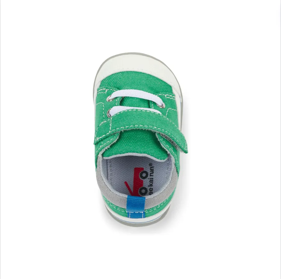 Stevie II Infant Shoe - Green Denim by See Kai Run