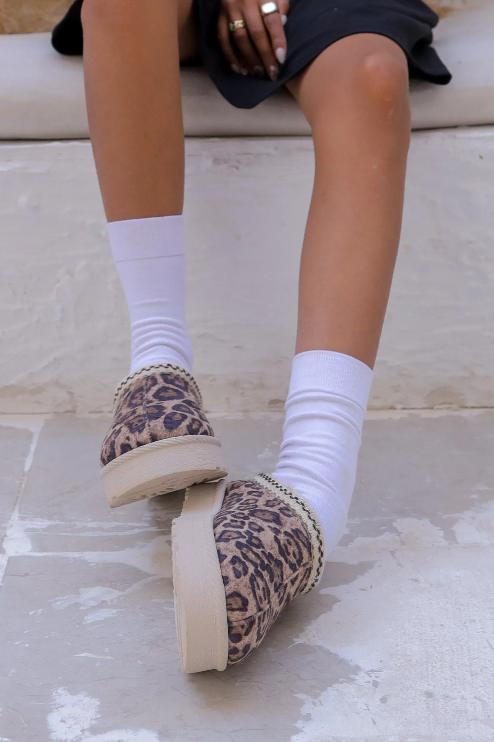 Toasty Trail Winter Mules - Light Leopard