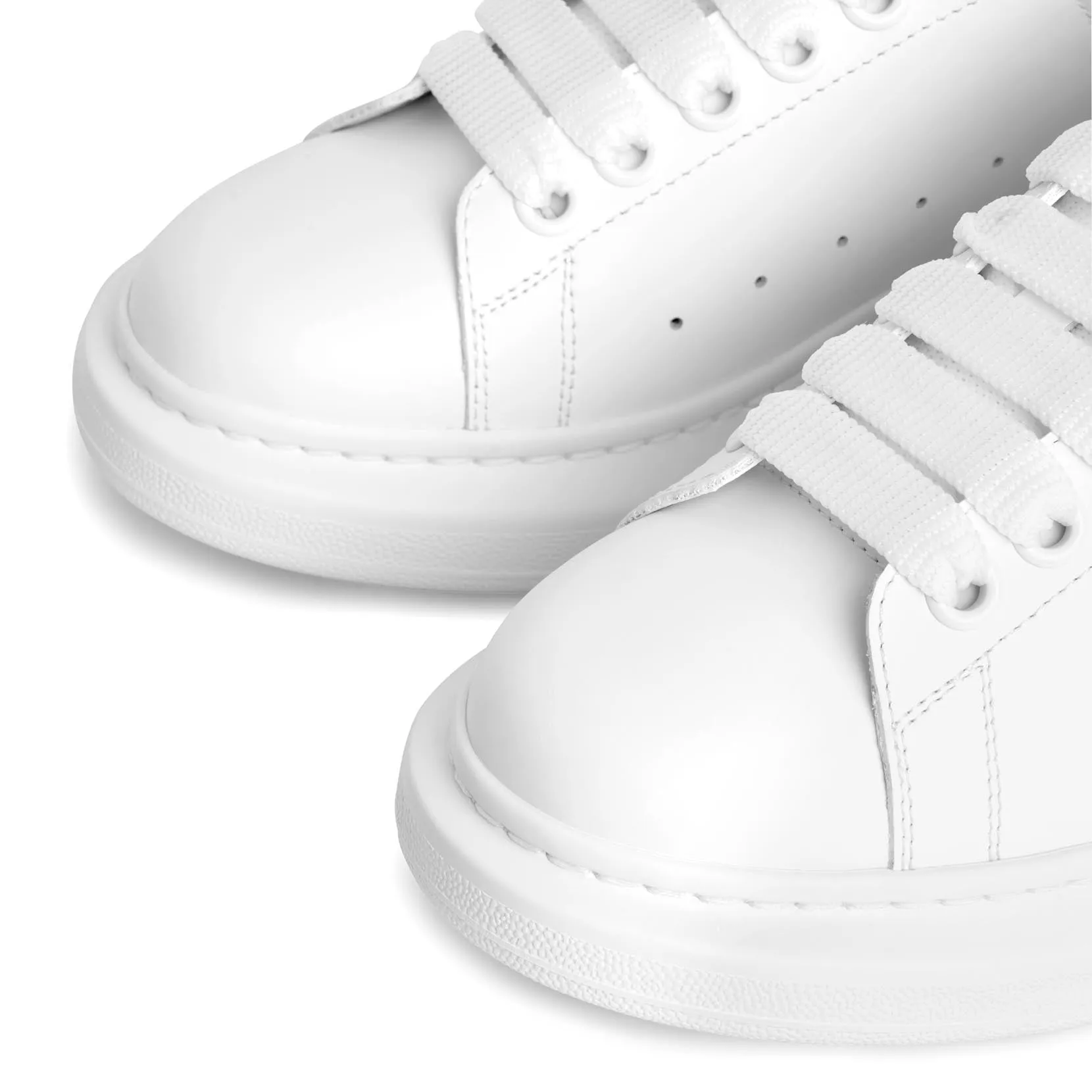 White and rose gold classic sneakers