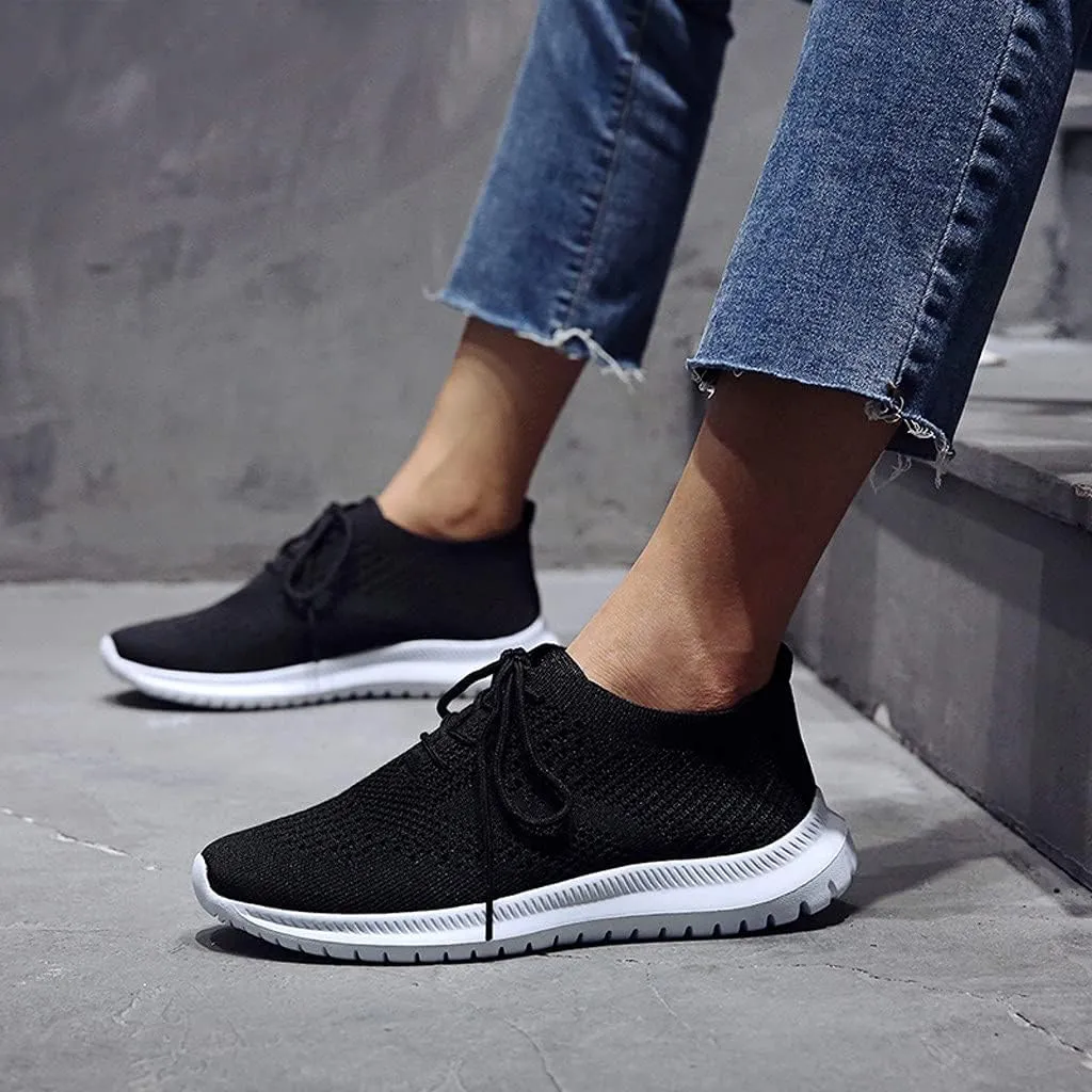 Womens Walking Sneakers Lightweight Mesh Workout Shoes Non Slip Running Shoes Breathable Tennis Shoes Slip On Shoes