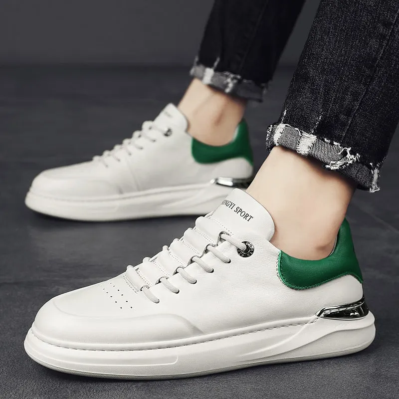 xiangtuibao  Men Shoes Casual Male Sneakers Leather Outdoor Walking Fashion Platform Comfort Designer Luxury Flat Retro Slip On Loafers