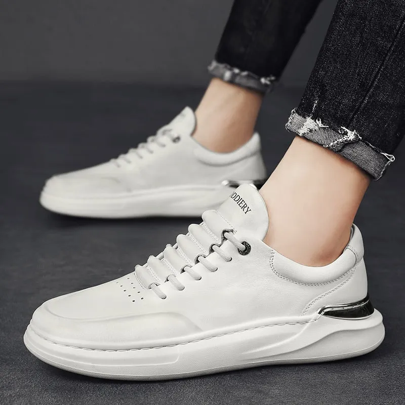 xiangtuibao  Men Shoes Casual Male Sneakers Leather Outdoor Walking Fashion Platform Comfort Designer Luxury Flat Retro Slip On Loafers