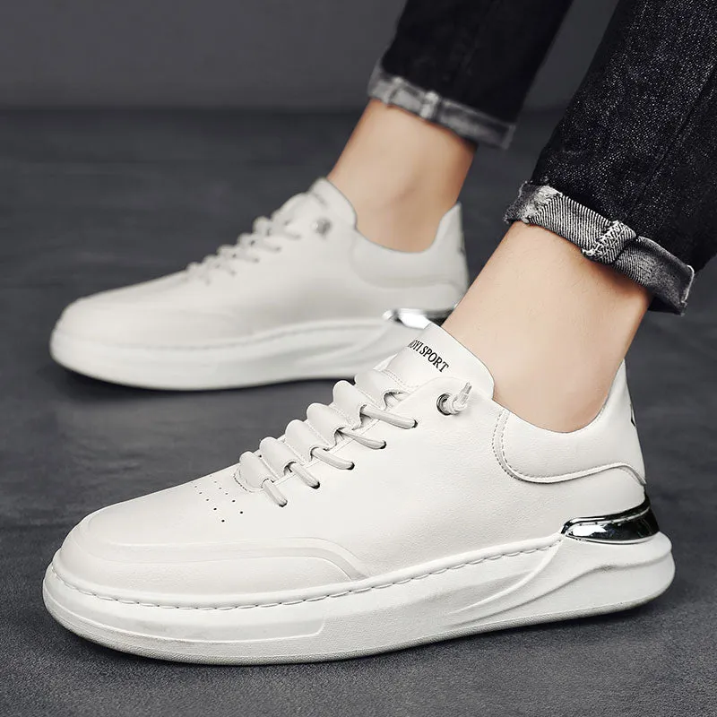 xiangtuibao  Men Shoes Casual Male Sneakers Leather Outdoor Walking Fashion Platform Comfort Designer Luxury Flat Retro Slip On Loafers